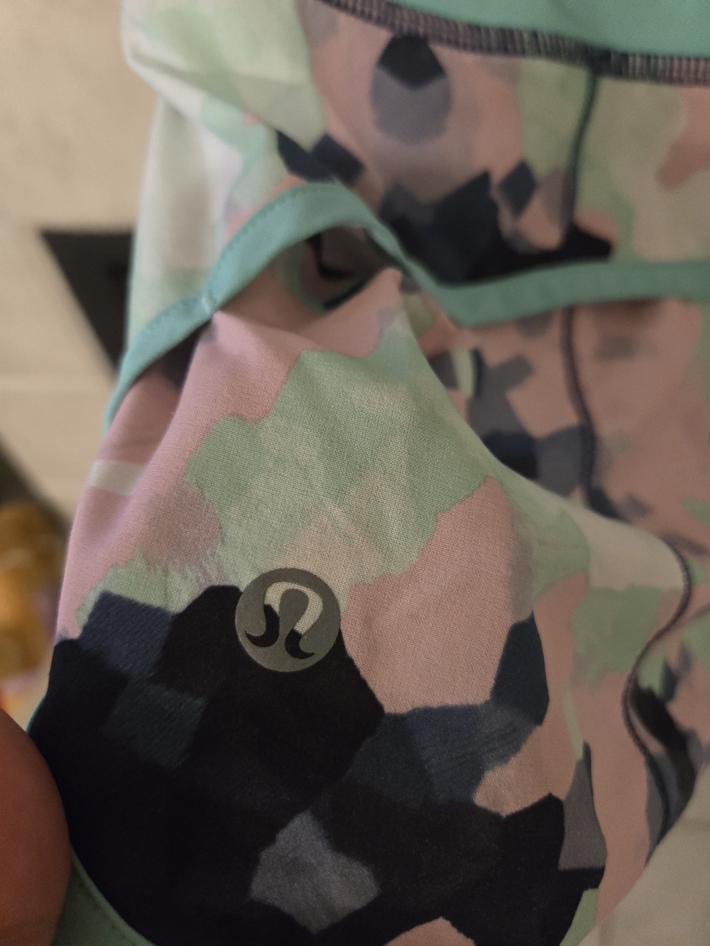lululemon athletica Mint Waistband Pastel Camo Running Shorts - Picture 2 of 5